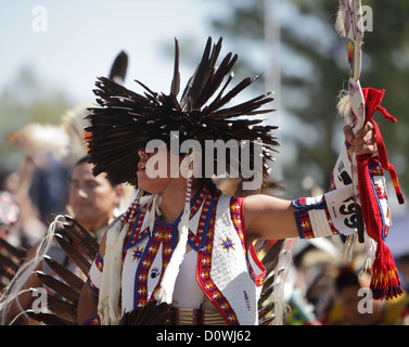 SAN BERNARDINO, Kalifornien - 13 Oktober: The San Manuel Band der Indianer halten ihre jährliche Pow Wow in San Bernardino, 2012 Stockfoto