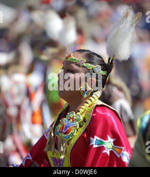 SAN BERNARDINO, Kalifornien - 13 Oktober: The San Manuel Band der Indianer halten ihre jährliche Pow Wow in San Bernardino, 2012 Stockfoto