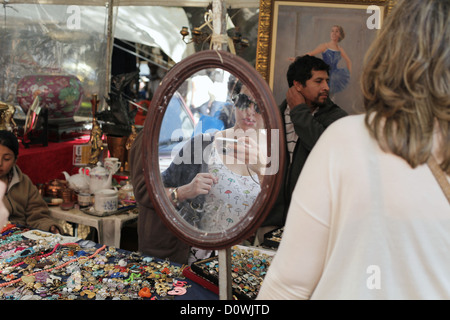 Praça Benedito Calixto Markt, Sao Paulo, Brasilien 2012 Stockfoto