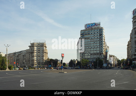 Bukarest, Rumänien, Blick auf den Freiheitsplatz (Piata Victoriei) in Bukarest Stockfoto