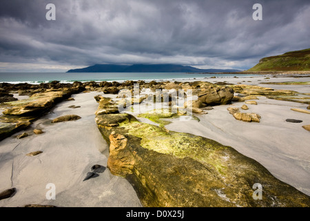 Singing Sands, Insel Eigg Stockfoto