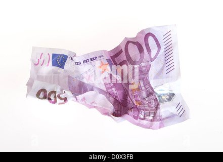 Berlin, Deutschland, zerknitterten 500-Euro-note Stockfoto