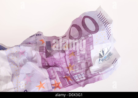 Berlin, Deutschland, zerknitterten 500-Euro-note Stockfoto