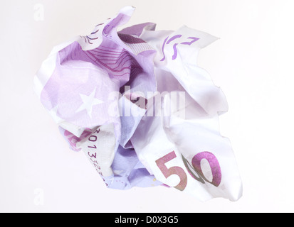 Berlin, Deutschland, zerknitterten 500-Euro-note Stockfoto