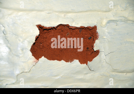 spalled Ziegel Anzahl 3277 Stockfoto