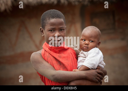 Kinder in Kasese, Uganda. Stockfoto