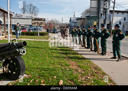 Veterans Day Beachtung in der American Legion Hall, Fort Plain, New York State im Mohawk-Tal Stockfoto