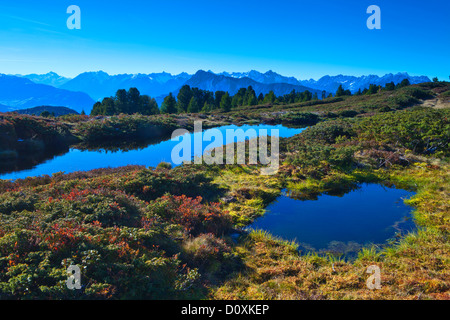 Österreich, Europa, Tirol, Tirol, Kühtai, Feldringalm, Alp, Seen, Bergseen, Wasser, Himmel, Lechtaler Alpen, Hoher Riffelteiler, Parseie Stockfoto