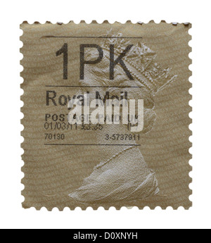 Large verwendet First Class Royal Mail Stempel Cut-Out. Stockfoto