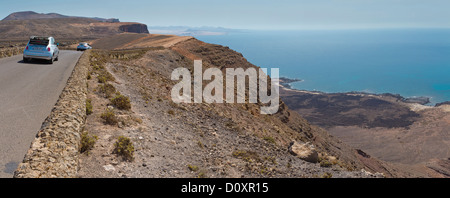 Spanien, Lanzarote, Ye, Mirador del Rio, Landschaft, Wasser, Sommer, Berge, Meer, Kanaren, Stockfoto