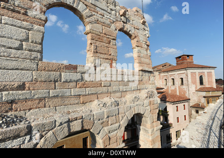 Italien, Europa, Veneto, Verona, Amphitheater, Unesco, Weltkulturerbe, Arena, Roman, Kultur Stockfoto