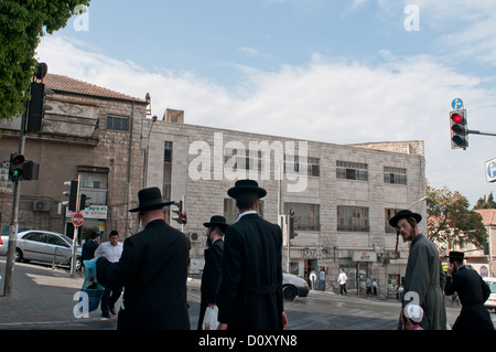 Mea Shearim, Jerusalem ultraorthodox Viertel. Stockfoto