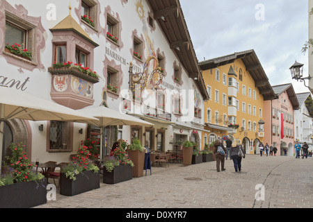 Österreich Kitzbühel Stadtzentrum Stockfoto