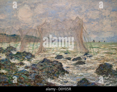 Fischernetze am Pourville 1882 Claude Monet 1840-1926 Frankreich Französisch Stockfoto