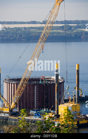 Bauen die Ersatz-Überfahrt über den Firth of Forth, Edinburgh. Stockfoto