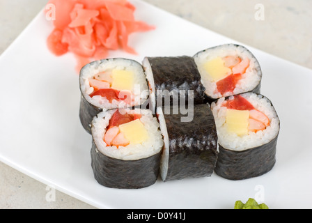 Sushi-Rollen Stockfoto