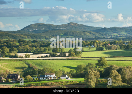 Malvern Hills aus Bringsty Common, Herefordshire, England, UK Stockfoto