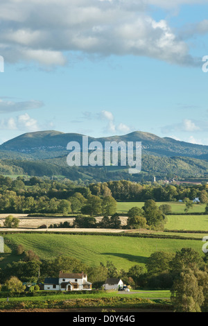 Malvern Hills aus Bringsty Common, Herefordshire, England, UK Stockfoto