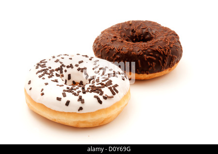 Ring-Donuts auf weißem Hintergrund Stockfoto