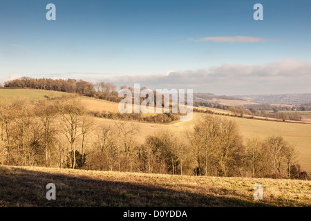 Blick auf die North Downs in Kent zwischen Biggin Hill und Westerham, Großbritannien Stockfoto