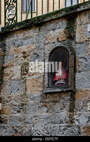 San Fermin, Gönner Heiliges von Pamplona, in der Nische der Santo Domingo Street, Navarra, Spanien Stockfoto