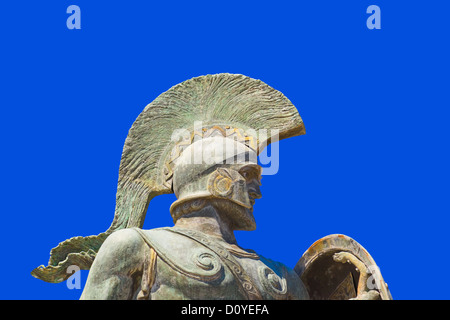 Statue von König Leonidas in Sparta, Griechenland Stockfoto