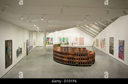 Das Astrup Fearnley Museet gebaut von Renzo Piano auf Tjuvholmen Insel in Oslos Waterfront präsentiert zeitgenössische Kunst. Stockfoto