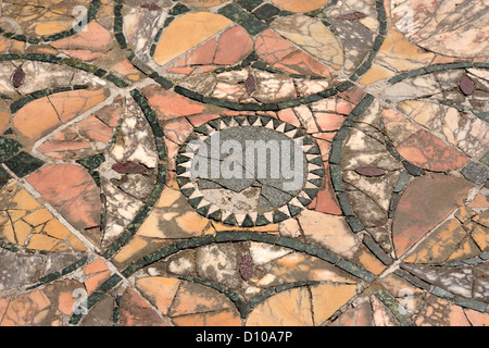 Italien, Rom, Ostia Antica, römisches Haus von Cupid und Psyche (Domus di Amore e Psiche), Mosaikboden Stockfoto