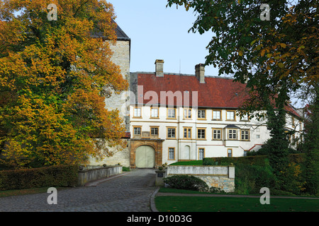 Wasserschloss Rheda in Rheda-Wiedenbrueck, Ostwestfalen-Lippe, Nordrhein-Westfalen Stockfoto