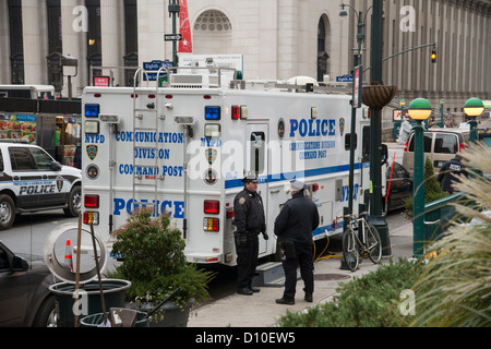 NYPD Kommunikationsabteilung Gefechtsstand LKW New York USA Stockfoto