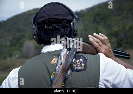 Shotgun im abgesicherten Modus Stockfoto