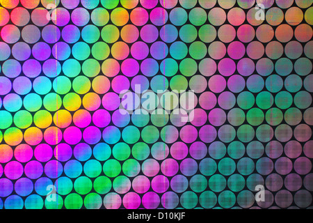 Kreisförmige holographische Muster auf Hintergrund Stockfoto