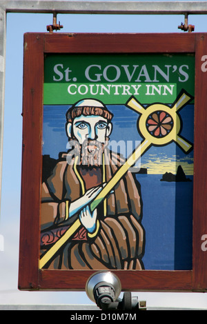 St. Govan Inn Zeichen Bosherton Pembrokeshire Wales UK Stockfoto