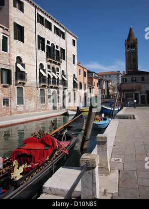 Venedig - Rio di San Barnaba Stockfoto