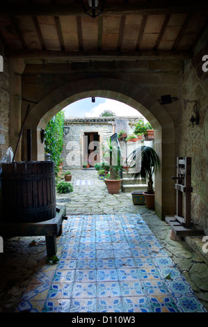 Arch Eingang Garten in Italien Toskana Stockfoto