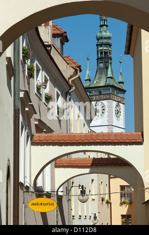 Elk188-3670v Tschechische Republik, Olomouc, Horni Namesti, wichtigsten Platz, Rathaus, 1378 und 1607 Stockfoto