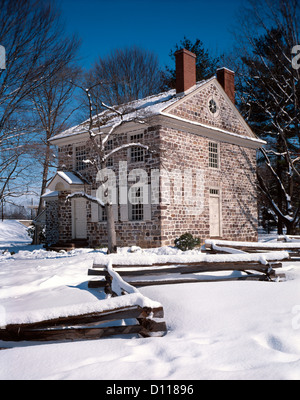 GEORGE WASHINGTONS VALLEY FORGE HAUPTQUARTIER IM SCHNEE Stockfoto