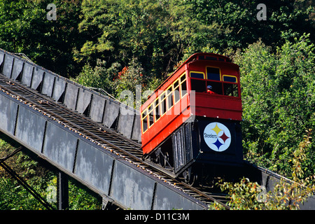 PITTSBURGH PA DUQUESNE INCLINE DIE MT. WASHINGTON KLETTERT Stockfoto