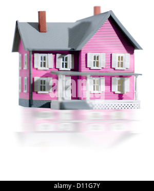 Weiß-rosa Miniatur-Bauernhof Stockfoto
