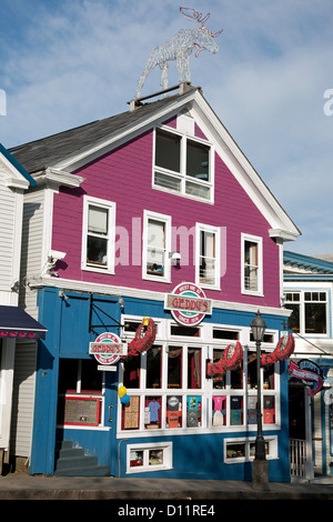 Geddy Restaurant auf Hauptstraße Bar Harbor, Maine, New England, USA, Nordamerika Stockfoto