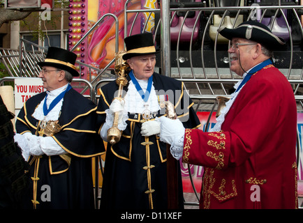 Bürgermeister Eröffnung von Warwick Mop Messe Stockfoto