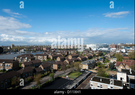 Blick über Battersea London Stockfoto