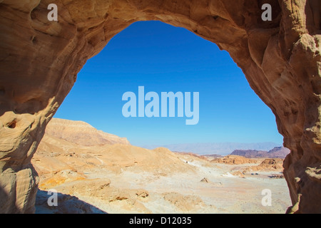 Bogen Sie In die Felsformation; Timna Park Araba Israel Stockfoto