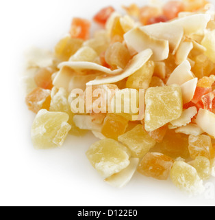 Mischung aus getrockneten tropischen Früchten, Nahaufnahme Stockfoto