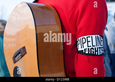 Protest gegen die Keystone XL-Pipeline. Stockfoto