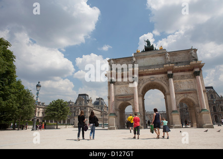 Arc de Triomphe du Caroussel - Musée du Louvre, Paris Stockfoto