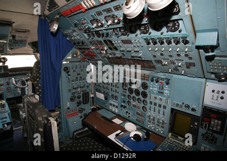 Leipzig, Deutschland, das Cockpit eine Antonov An-225 Mrija Stockfoto