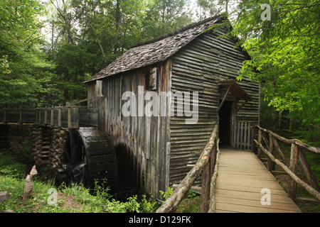 Kabel-Mühle in Cades Cove, Great Smoky Mountains Nationalpark. Townsend, Tennessee, USA. Stockfoto