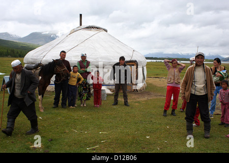 Nomaden Leben am Khoton See Stockfoto