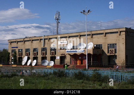 Ein Gebäude in Baganuur, Zentralmongolei Stockfoto